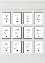 Table numbers - modern minimalist WedFetti