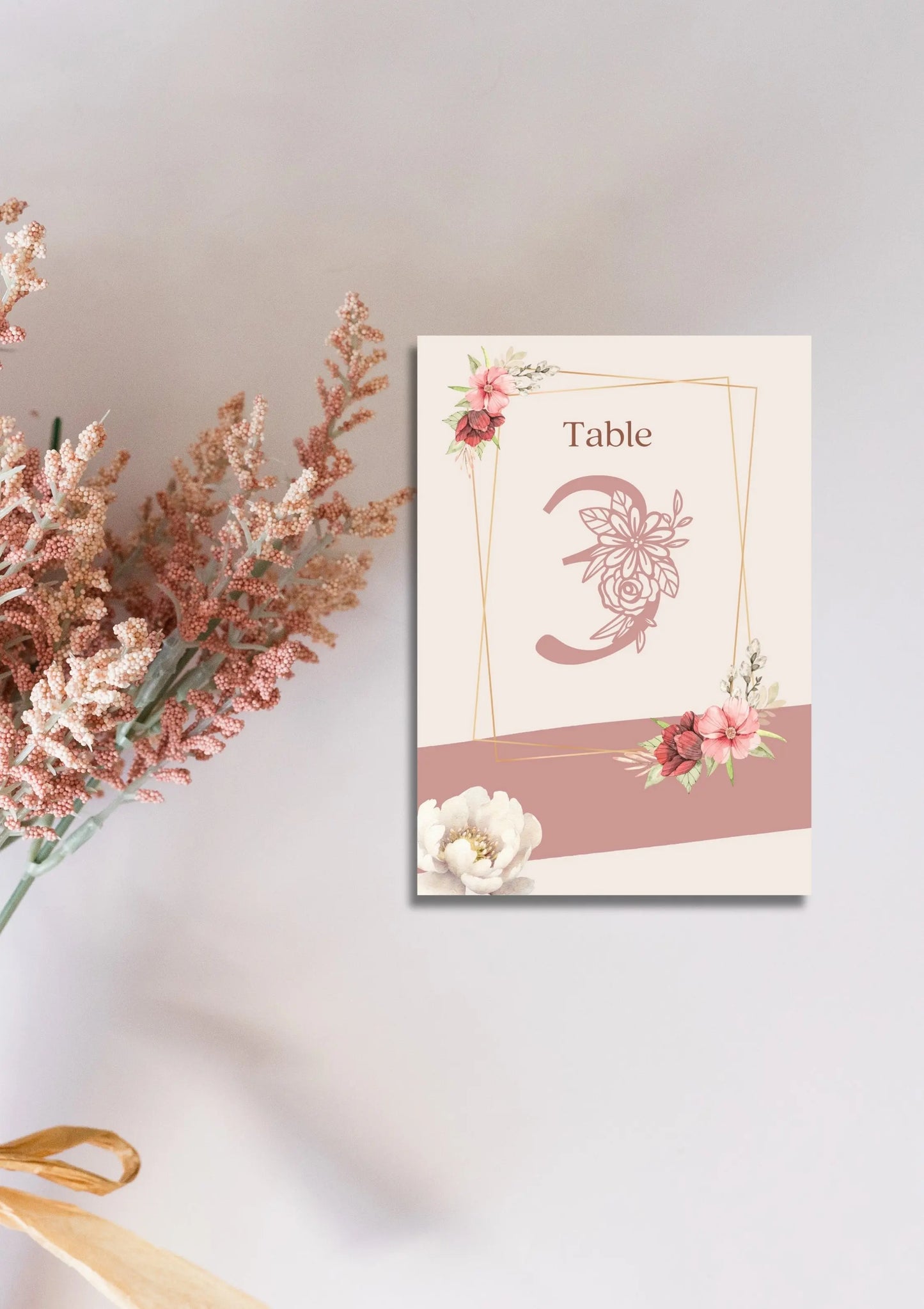 Table numbers  A5 WedFetti