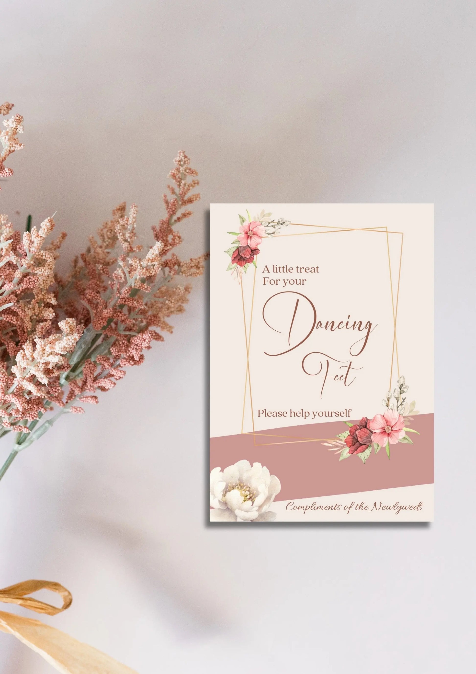 Flip flop/ slipper sign A5 WedFetti