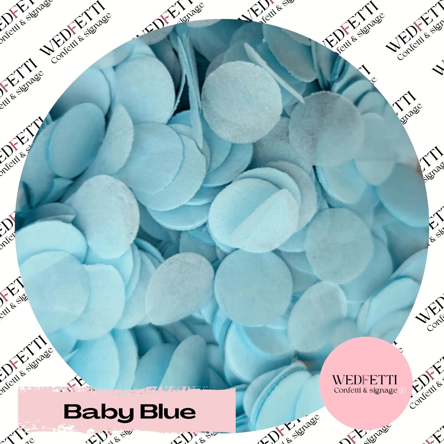 Slow falling paper Confetti - Baby Blue - WedFetti Confetti & Signage