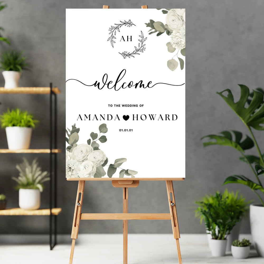 Welcome sign - up to A1 size (original bold) WedFetti