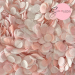 Slow falling paper Confetti - Baby Pink White WedFetti