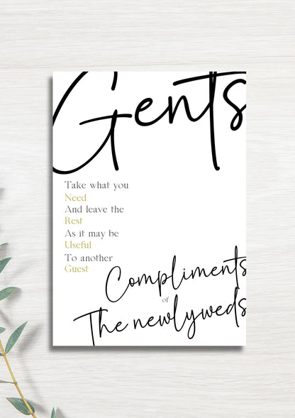 Gents restroom WedFetti