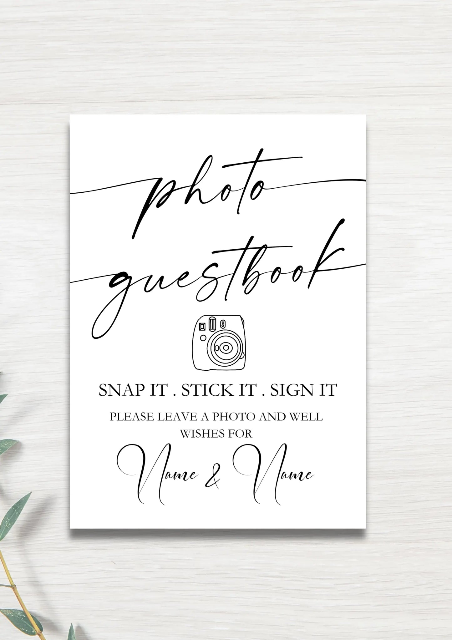 Photo Guestbook sign WedFetti