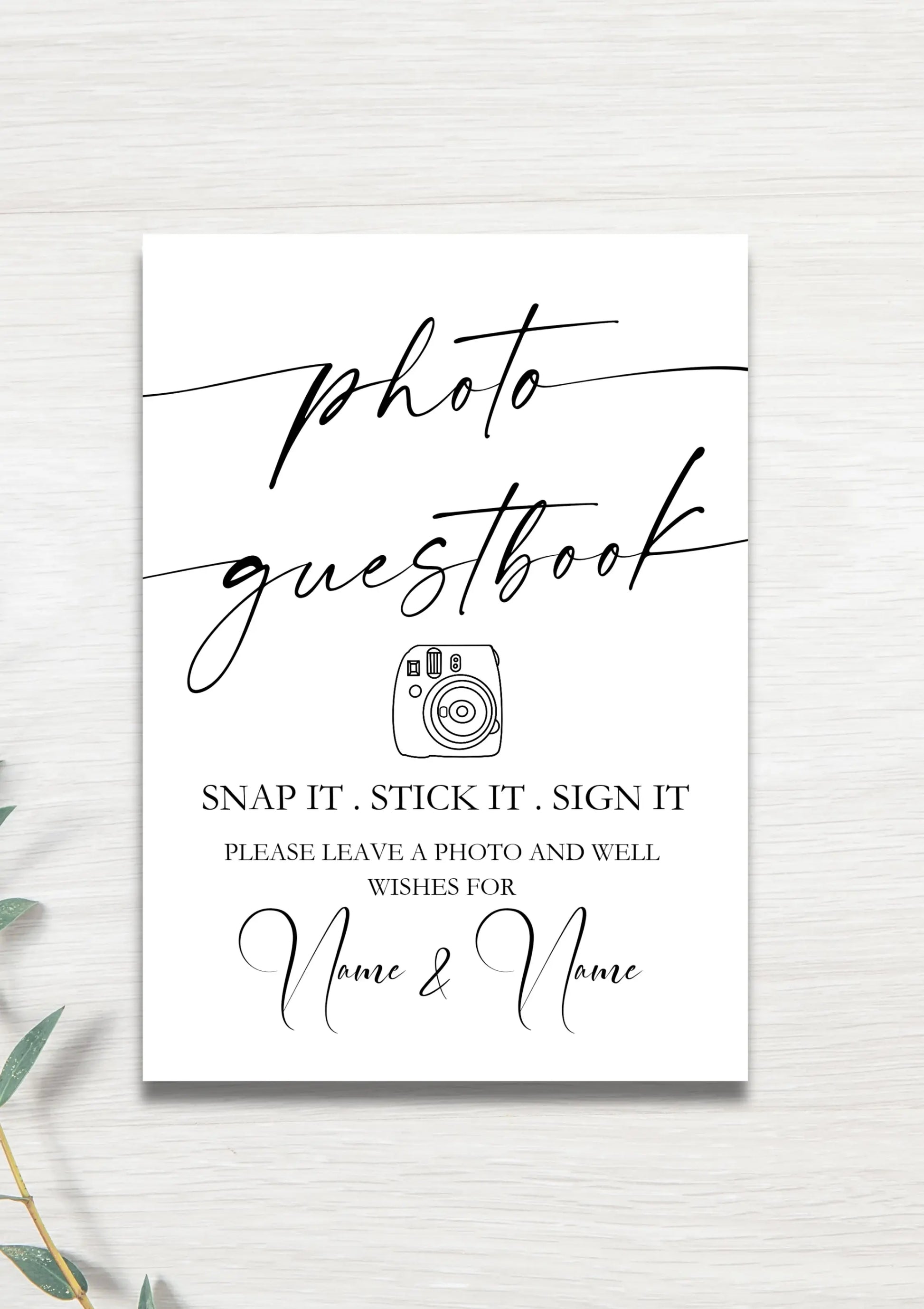 Photo Guestbook sign WedFetti