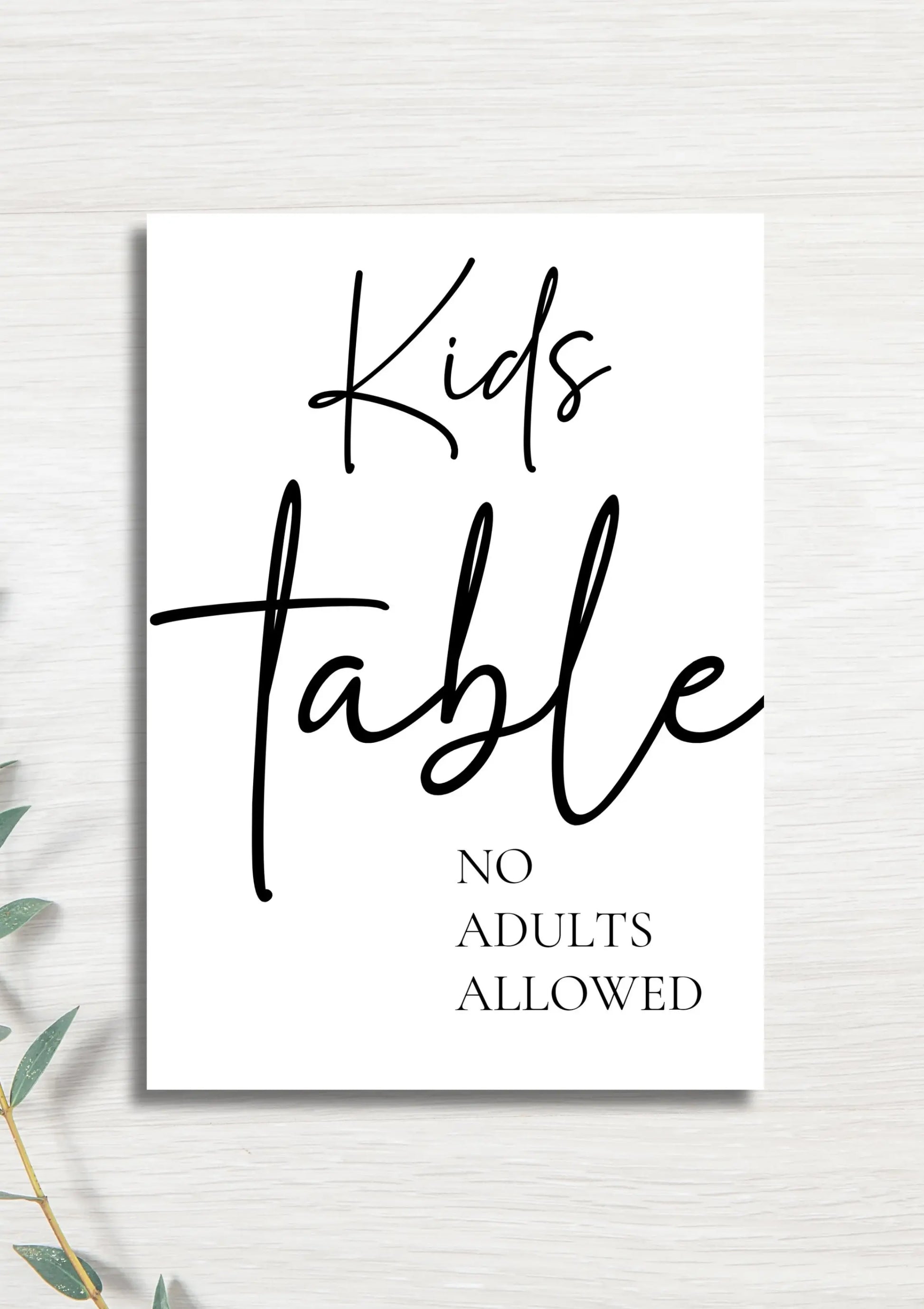 Kids table WedFetti