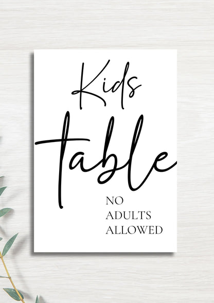 Kids table WedFetti