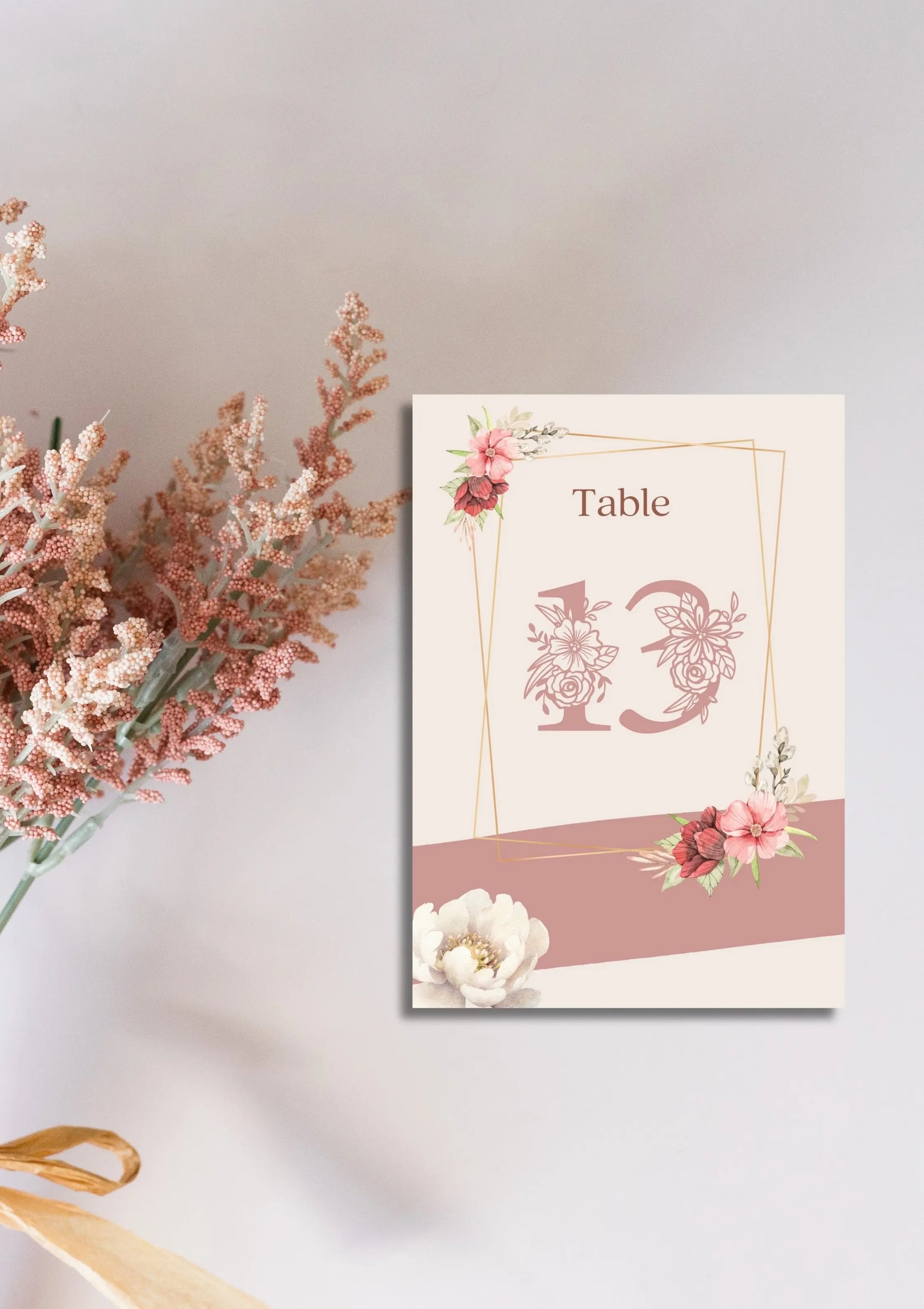 Table numbers  A5 WedFetti