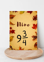 Harry potter style wedding table numbers WedFetti
