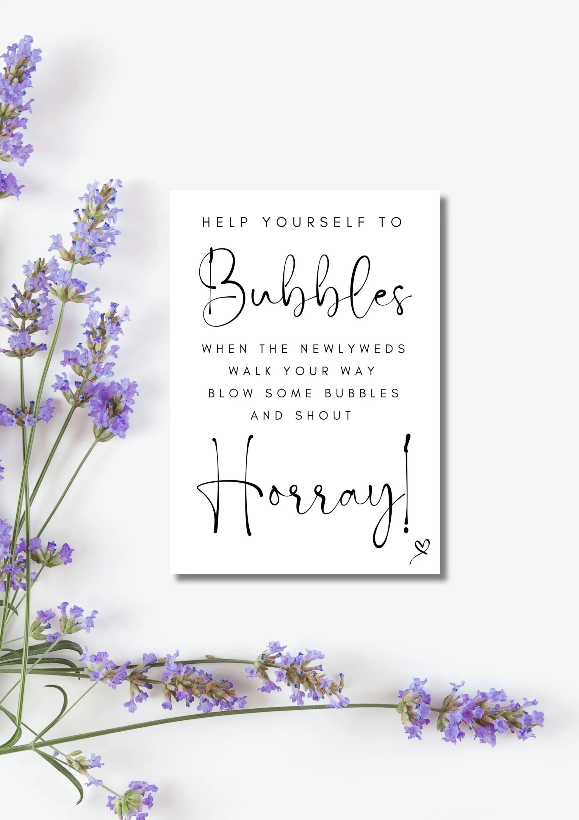 Lucia black collection - Bubbles sign WedFetti