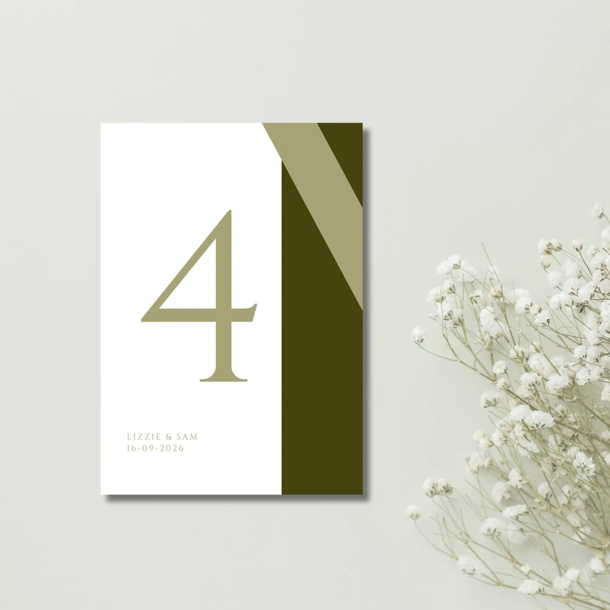 Table numbers Greens - WedFetti Confetti & Signage