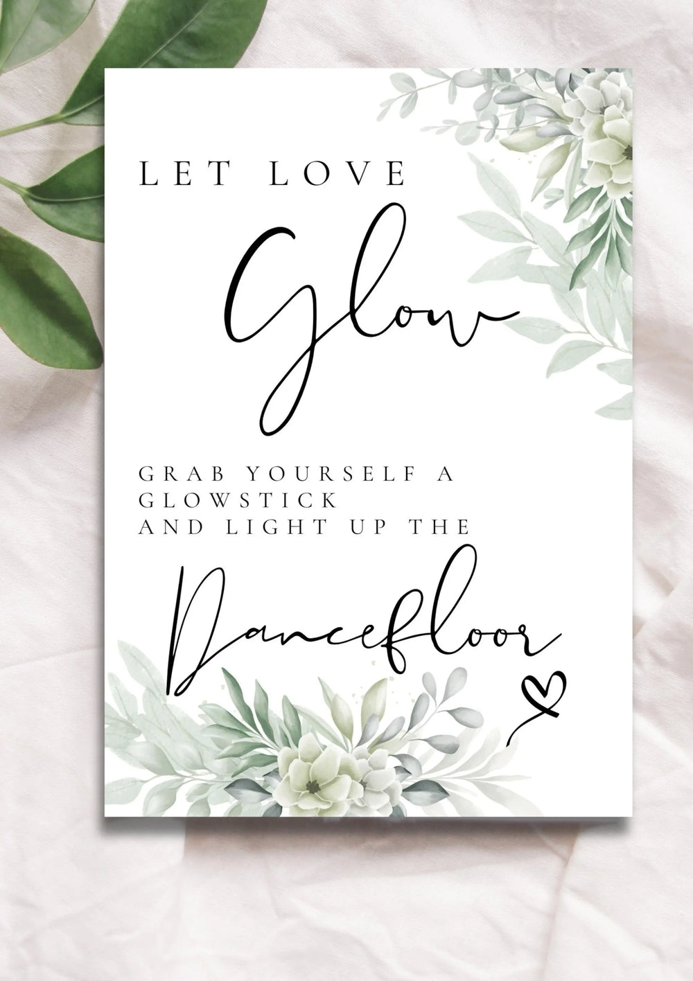 Glowstick sign WedFetti