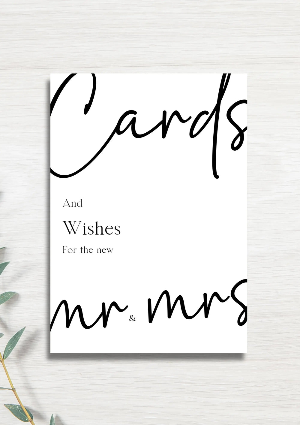 Cards & wishes Mr & Mrs WedFetti