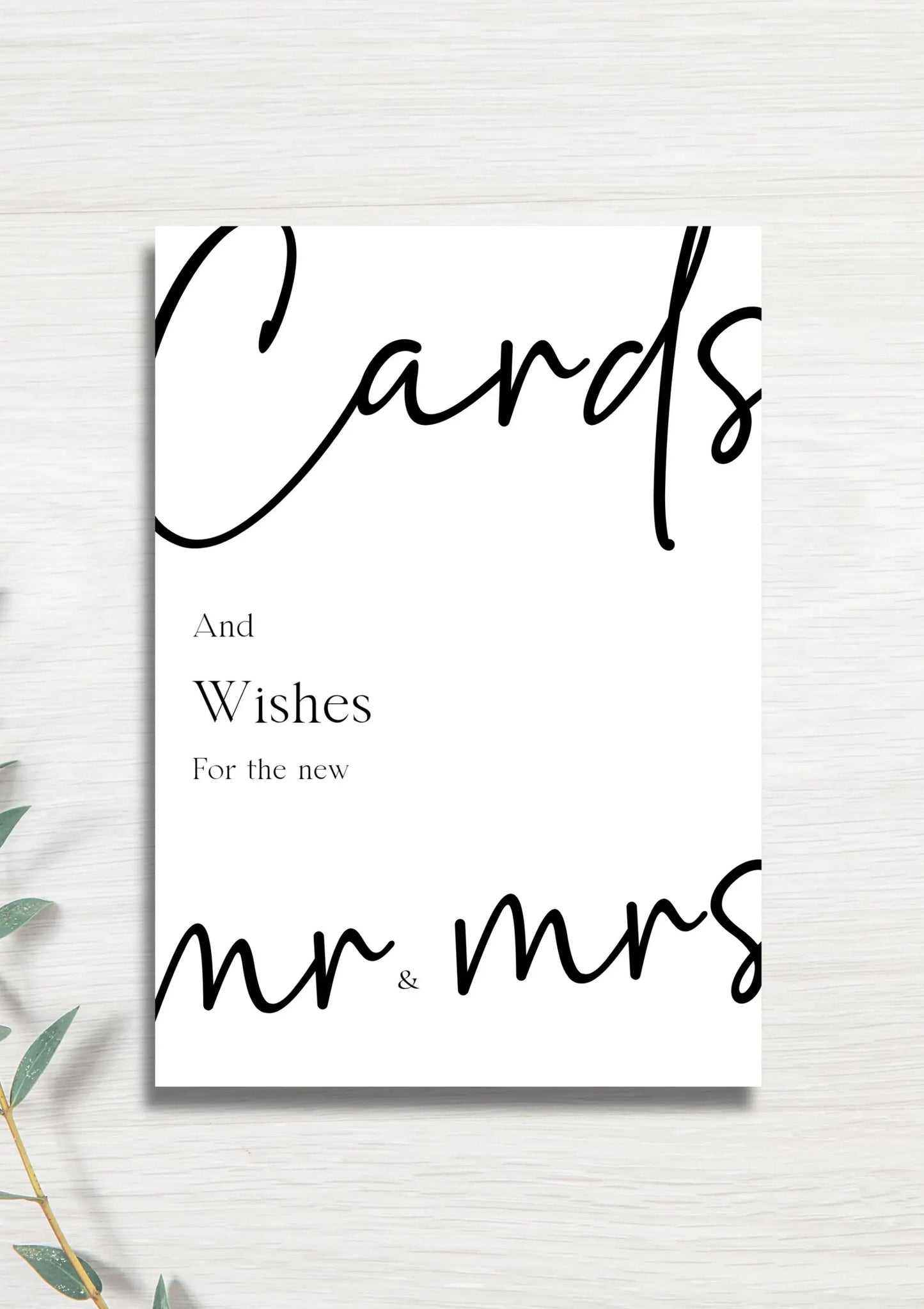 Cards & wishes Mr & Mrs WedFetti