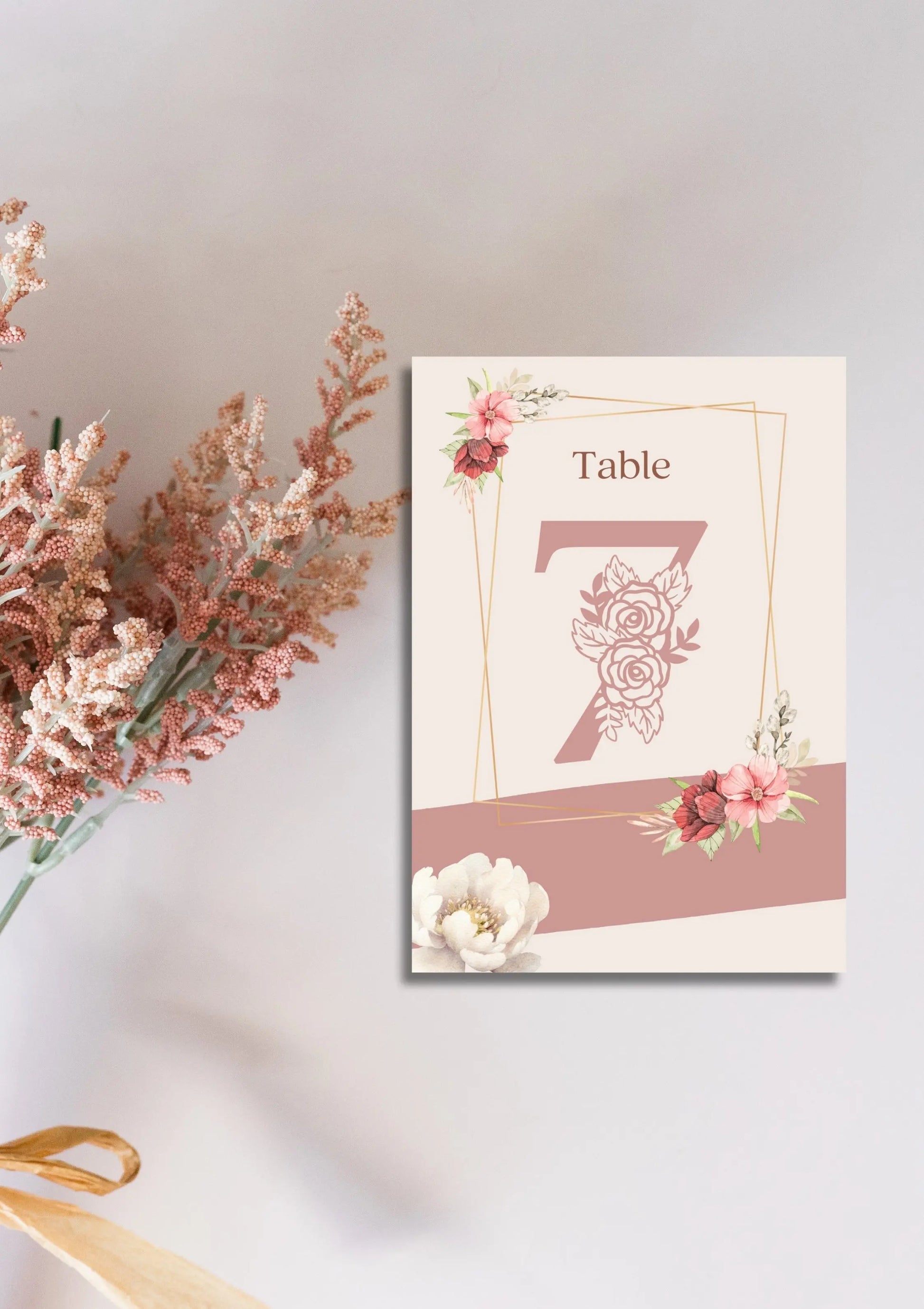 Table numbers  A5 WedFetti