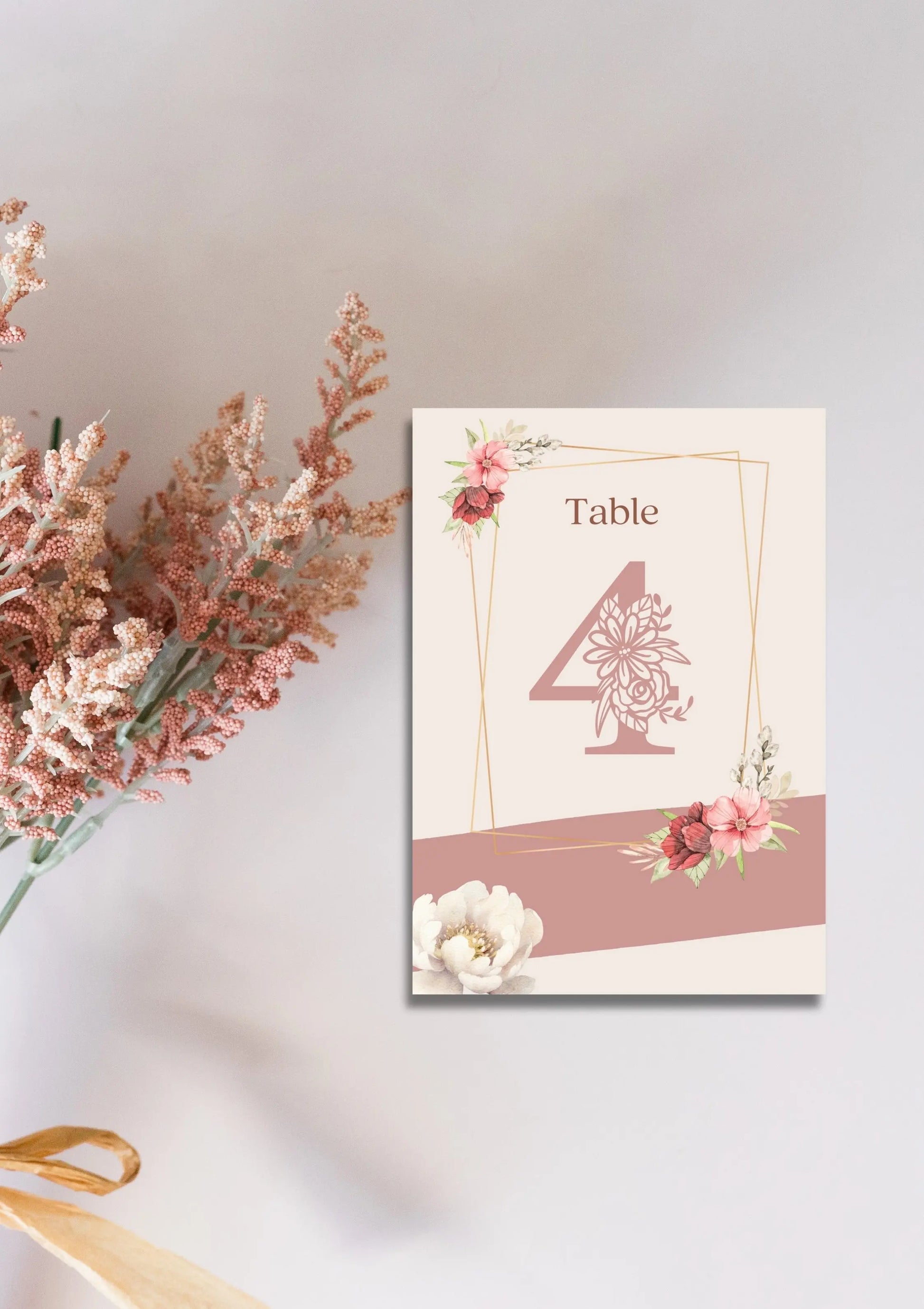 Table numbers  A5 WedFetti