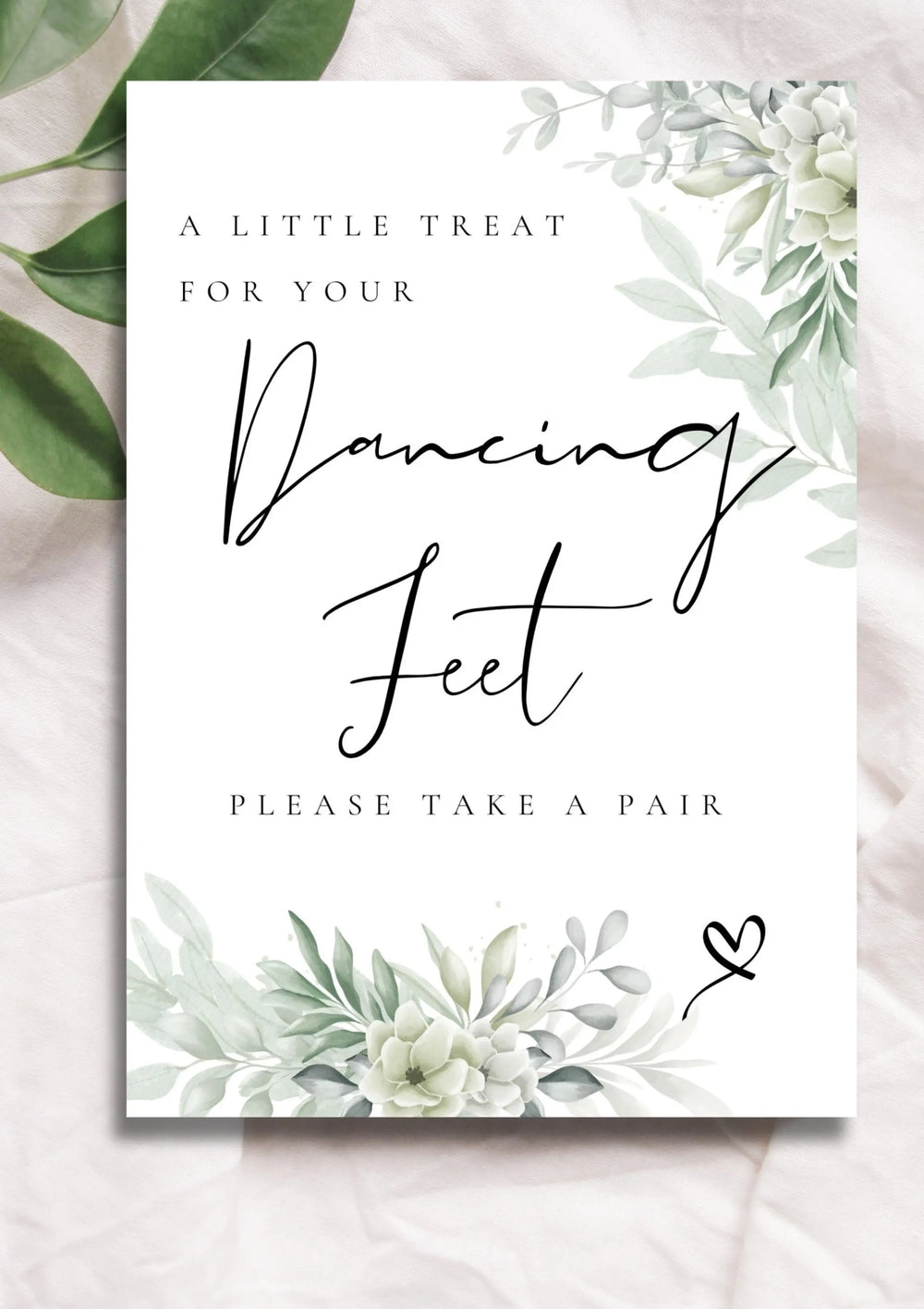 Flip flop/ Slipper sign WedFetti