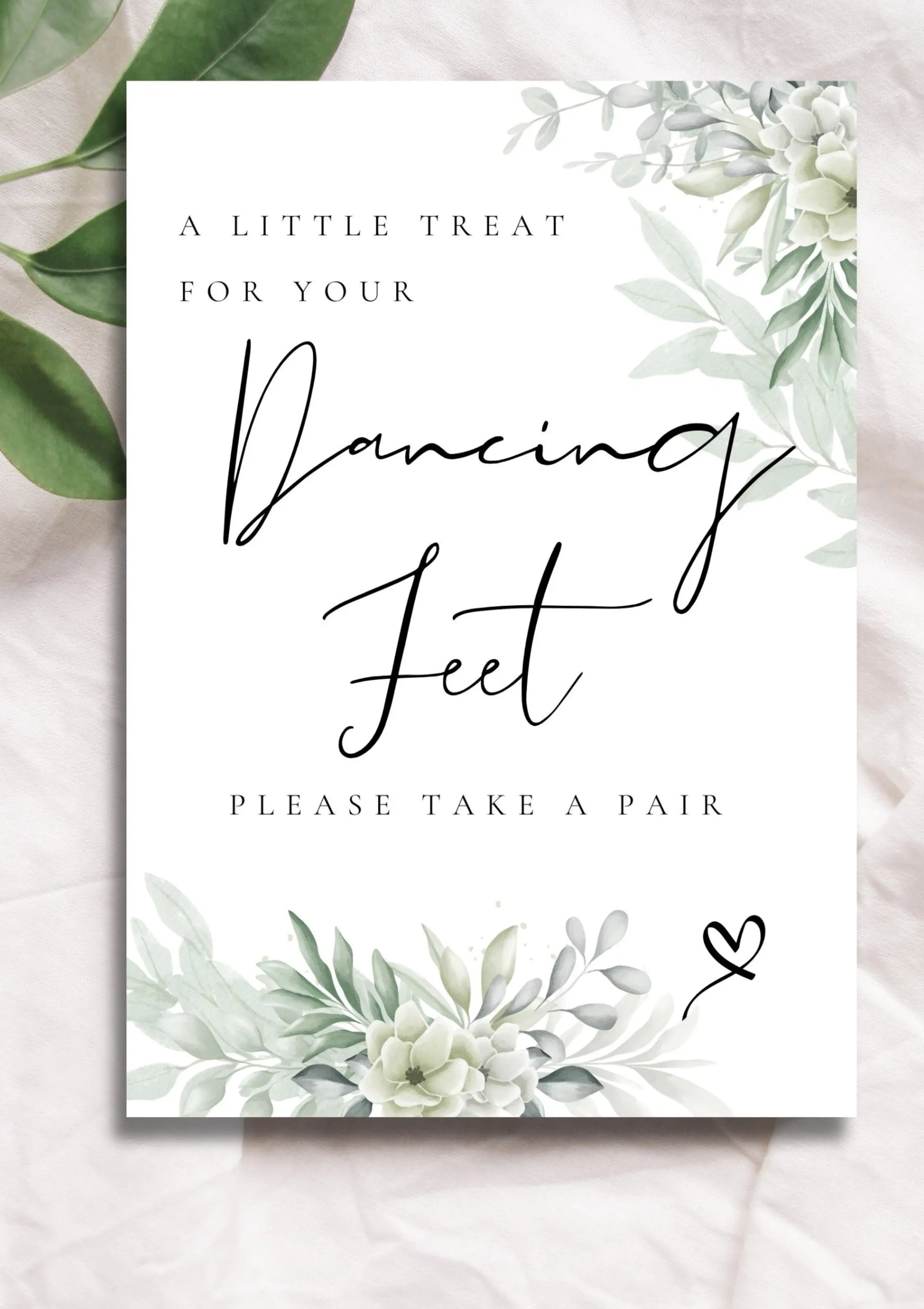 Flip flop/ Slipper sign WedFetti