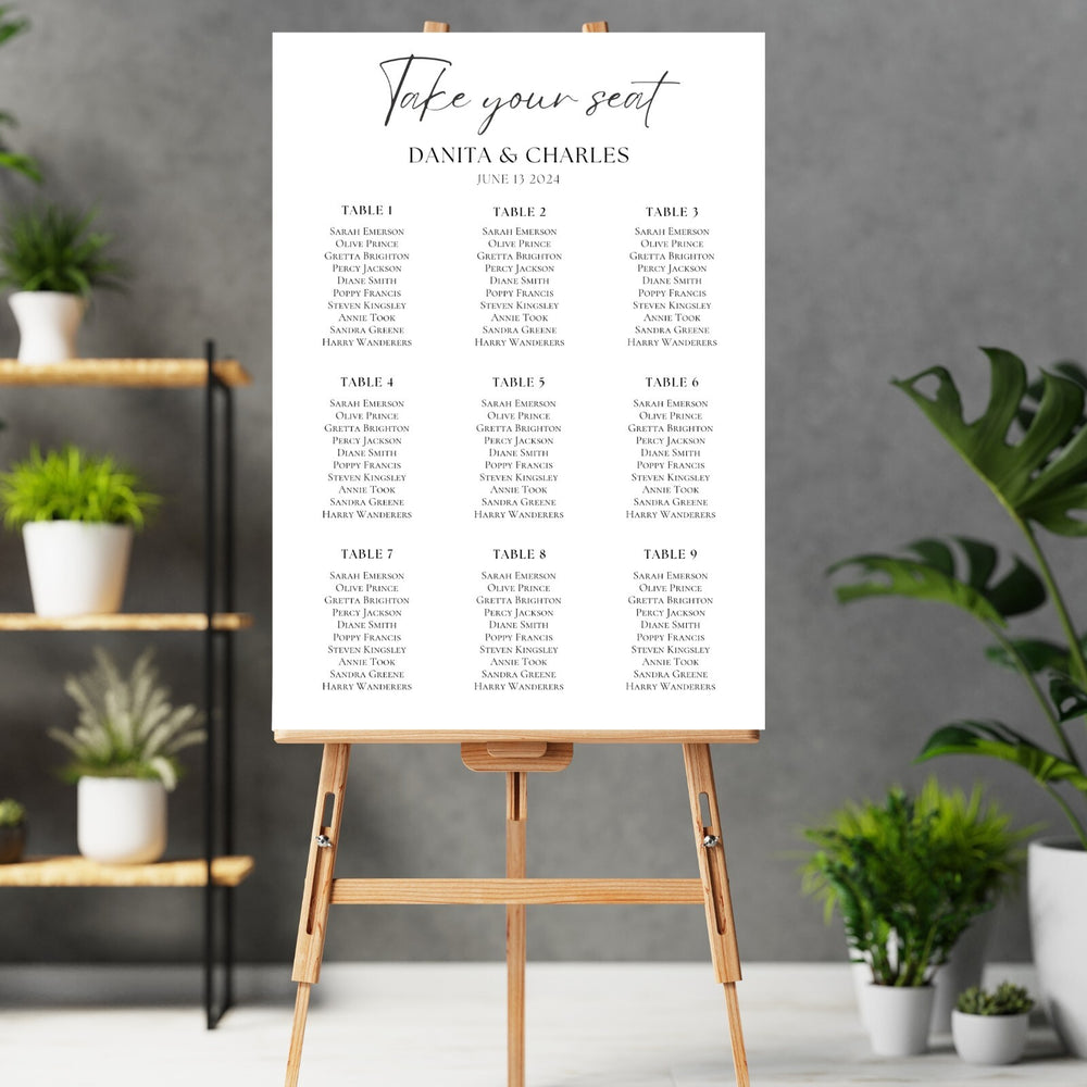 A1 Wedding Seating Plan (Physical Item)
